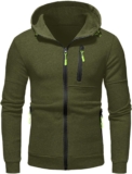 Winter Jacket for Men Full Zip Casual Cotton Hooded Fleece Drawstring Hoodies Sweatshirts Casual Long Sleeve Shirts