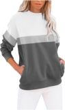 Womens Tops Long Sleeve 2024 Casual Crew Neck Solid Color Pullover Knit Cotton Plus Size Comfy Soft Outfits Teens