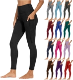APIVOE High Waisted Leggings for Women Plus Size Trouser Style Yoga Pants Full Length Soft Workout Leggings with Pockets