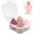 5 Pcs Makeup Sponges Set – 4 Beauty sponges Blending Blenders with 1 Holder and Egg Case, Flawless for Cream, Powder and Liquid (Pink)