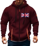 Mens Winter Jackets Zip Up Hoodie Fleece Lined Hoodie Jacket Men Full Zip Sweatshirts Outdoor Thermal Athletic Hoodies