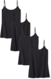 Amazon Essentials Women’s Slim-Fit Camisole, Pack of 4