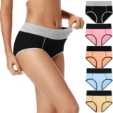 POKARLA Womens Cotton Underwear High Waist Full Coverage Briefs Soft Breathable Postpartum Panties Stretch Underpants