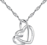 Valentines Day Gifts Dainty Classy Heart Pendant Necklace for Women, Trendy Jewelry Necklace for for Anniversary Wedding Birthday Party, Amazon Haul Clearance