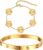 MPRAINBOW Womens Stackable Gold Bracelets Jewelry, 18K Gold Plated Floral Bracelet,Bangles Non Tarnish, Gold Cubic Zirconia Chain Set Trendy Gift,Christmas Valentines Birthday Gifts for Girlfriend