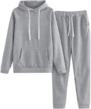 Womens Sweatpants Set,Women Hoodies Sweatsuit Long Sleeve Hooded Matching Joggers Sweatpants 2 Piece Tracksuit Sets