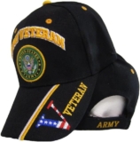 Auhafaly United States Army Veteran Men’s Standard Baseball, Black, One Size