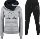 Outfits for Women 2 Piece Sets Hoodie Sweatsuits Set Casual Loose Fit Sweatshirts Matching Joggers Tracksuit Sets