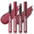 Jolilab 2Pcs Velvet Matte Lipstick Nude Matte Soft Dark Color Stick High Pigmented Long-Lasting Waterproof Lip Stick Lip Balm Beauty Cosmetics Gift for Girls and Women（11#+12#
