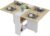 Tiptiper Folding Dining, Versatile Dinner Table with 6 Wheels and 2 Storage Racks, Space Saving Kitchen, Dining Room Table, 31.5 in x 51.2 in x 28.4 in, Pear Wood Color and White