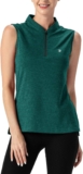 TBMPOY Women’s UPF 50+ Golf Polo Shirts Sleeveless Zip Up Athletic Tank Tops Quick Dry