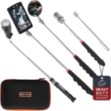 VEITORLD Gifts for Men, Unique Christmas Birthday Gift Ideas for Dad Him Husband, Stocking Stuffers for Men, Telescoping Magnetic Pickup Tool Set -Extendable Magnet Flashlight with Inspection Mirror