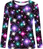 VREWARE Sweatshirt for Women Christmas Long Sleeve Scoop Neck Fitted Casual Tops Tee Slim Basic Shirts Fall Fashion 2024