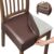NILUOH Waterproof Seat Covers for Dining Room Chairs Set of 6, Pu Leather Chair Seat Slipcovers Dining Chair Cover Removable Washable Chair Protctor Cover, Rear Covers (PU-Coffee)