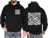 Custom QR Code Shirt for Men Women QR Code Logo Photo Text Funny QR Code Print on Your Hoodie Funny Personalized Gift for Christmas
