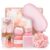 Relaxing Spa Kit Gift Basket Set – Birthday Gifts for Women – Gift for Wife, Mom, Sister, Girlfriend, Friends (Pink)