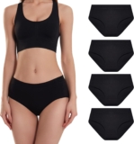 SERISIMPLE Viscose Bamboo Women Luxury Underwear Silky Comfy Ultra Soft Briefs Stretch High&Mid Waist Panties 4 pack