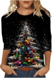 VREWARE Oversized Sweatshirt for Women Women’s Christmas Graphic Pullover Sweatshirt Oversized Crewneck Xmas Holiday