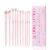 Jessup Eyeshadow Brush Set 10Pcs Pink Eye Makeup Brushes Concealer Brush Premium Synthetic Eye shadow Eyeliner Smudge Crease Blending Brush for Makeup, T496