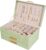 Dajasan Jewelry Organizer Box, Jewellery Boxes for Women, 3-Tier Jewelry Storage Organizer for Earring, Ring, Necklace, Bracelets (Avocado Green)
