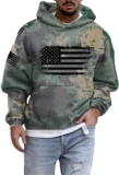 3xl Hoodies for Men Graphic Hoodies for Men Usa Flag American Patriotic Long Sleeve Pocket Pullover Sweatshirts