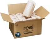 Reel Premium Recycled Paper Towels- 12 Rolls, 2-Ply Made From Tree-Free, 100% Recycled Paper – Eco-Friendly, Hypoallergenic and Zero Plastic Packaging