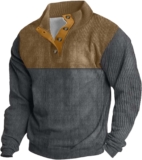 Crew Neck Sweatshirt for Mens Men’s Casual Slim Fit Basic Tops Knitted Lightweight Turtleneck Pullover Sweater