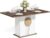 LITTLE TREE Rectangle Dining Table, Modern Kitchen Table Set for 6, Wooden Furniture with Heavy Duty Base, Modern Furniture for Home, Dining Room, Brown & White