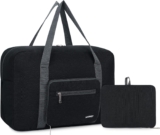 For Spirit Airlines Personal Item Bag 18x14x8 Foldable Travel Duffel Bag Tote Carry on Luggage for Women and Men (Black (No Shoulder Strap)) 25L