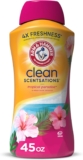 ARM & HAMMER Clean Scentsations In-Wash Scent Booster, Laundry Crystals Scent Booster Tropical Paradise scent, 45 Oz