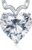 ForeverLove Heart Necklaces for Women, 4-2 Carats Heartshap Moissanite, Silver Pendant Jewelry, Anniversary Birthday Gifts for Wife, Girlfriend, Daughter, Mom