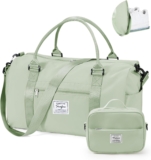 Gym Bag for Women with Shoes Compartment,Small Duffel Bag Sport bag with Toiletry Bag Overnight Travel Tote Bags Weekender Carry on Bag Personal Item Bag for Airlines Grass Green