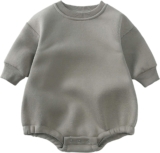 Baby Fall and Winter Padded and Thickened Long Sleeved Crawling Suit Wrap Coat Girls Tumbling Leotard