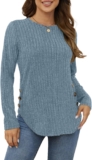 Yincro Women’s Long Sleeve Fall Sweaters 2024 Lightweight Casual Crewneck Tunic Tops