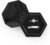 Etercycle Velvet Jewelry Ring Box, Hexagon Premium Gorgeous Vintage Double Ring Gift Box with Detachable Lid for Proposal Engagement Wedding Ceremony(Black)