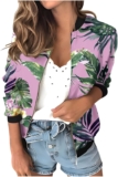 Women Outfit Floral Baseball Jacket Windbreaker Outfits Sweatshirt for Women Sleeve Sport Athletic Outfit