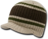 DECKY Striped College HybriCap, KHA/BRN/OLV, one Size