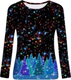 VREWARE Womens Tops Women’s Shirts Crew Neck Long Sleeve Tops Color T-Shirts Casual Tunics 2024 Fashion Basic Tees