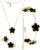 AICase Clover Jewelry Set,18K Gold Plated Lucky Clover Bracelet,Four Leaf Clover Necklace and Clover Earrings Fashion Jewelry Sets Gifts for Women/Mon