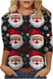 VREWARE Christmas Sweatshirt for Women Women Fall Fashion Soft 2024 Long Sleeve Crew Neck Business Casual Pullover Tops