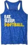 Softball Flowy Racerback Tank Top | Eat Sleep Softball | Multiple Colors & Sizes