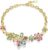 Swarovski Idyllia Necklace, Mixed cuts, Flower, Multicolored, Gold-Tone Finish