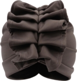 Women Turban Hat Elastic Head Scarf Pre-Tied Hat Soft Hair Wrap Headwear Stretchy Slouchy Beanie Skull Cap Dark Gray