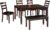 Signature Design by Ashley Coviar 6 Piece Dining Set, Includes Table, 4 Chairs & Bench, Dark Brown