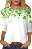 St Patricks Day Shirt Women Fashion Casual Irish Clothing Crew Neck Short Sleeve Summer T Shirts Shamrock Tee Tops St.