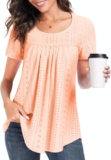 Women’s Tunic Tops Loose Fit Short Sleeve Shirts Crew Neck Summer Casual Tops