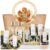 Spa Luxetique Spa Gift Baskets for Women – Vanilla Bath Set with Bubble Bath, Body Lotion Gift Set, Vanilla Spa Set, Birthday Woman Gifts, Mothers Day Gifts for Mom