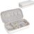 Travel Jewelry Boxes Organizer, Zippered Portable Small Travel Jewellery Boxes for Women, Earring Organizer for Rings Earrings Necklaces White