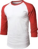 Hat and Beyond Mens Vintage Baseball Raglan 3/4 Sleeve Plain Casual Tee Basic Active T Shirts