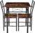 JOIN IRON 3-Piece Kitchen Dining Room Table Set for Small Spaces，Iron Wood Square Table with 2 Chairs for Kitchen Dining Room Furniture